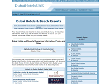 Tablet Screenshot of dubaihotelsuae.com